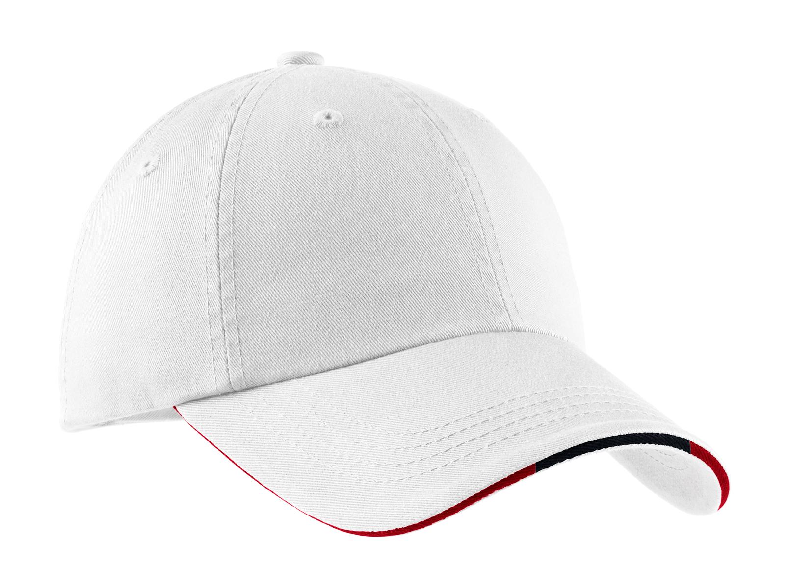 Port Authority Sandwich Bill Cap with Striped Closure.  C830