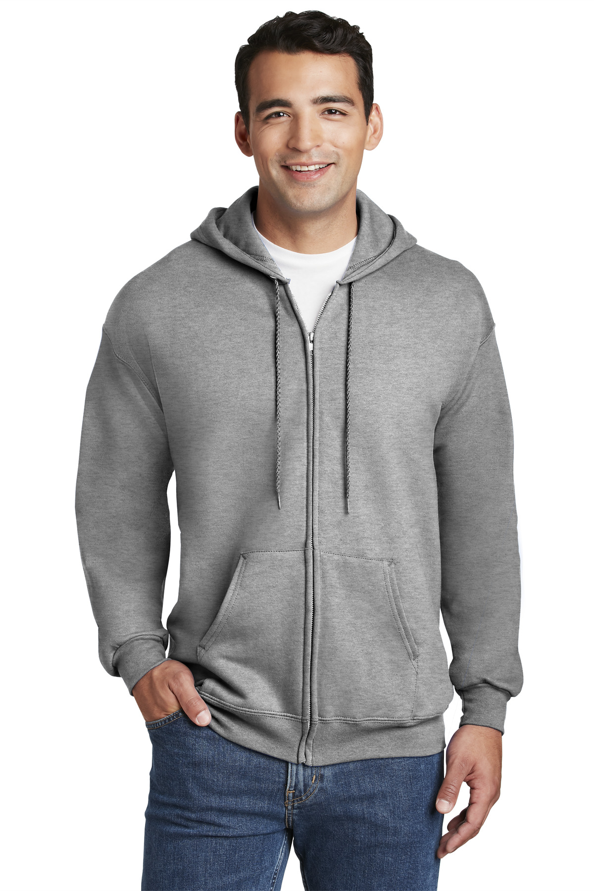 Hanes Ultimate Cotton – Full-Zip Hooded Sweatshirt. F283