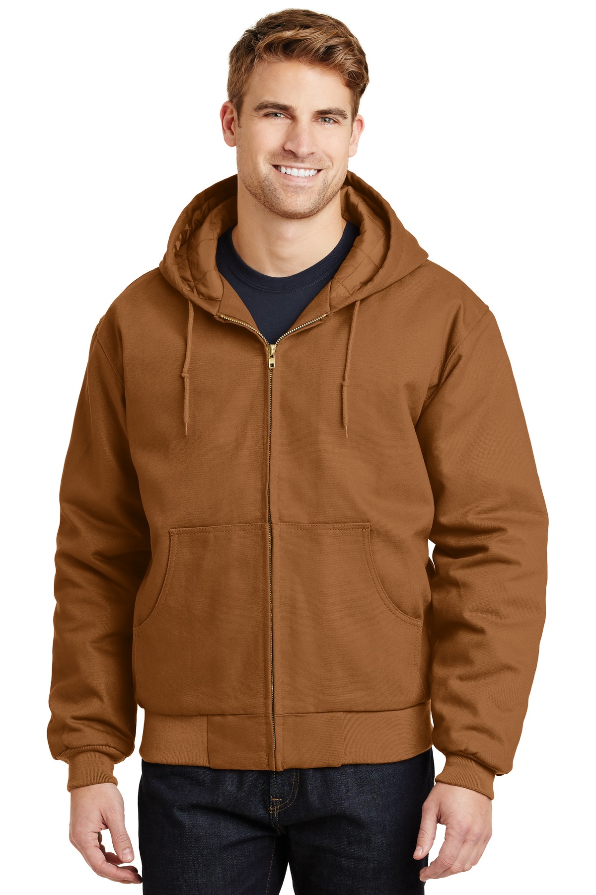 CornerStone – Duck Cloth Hooded Work Jacket.  J763H