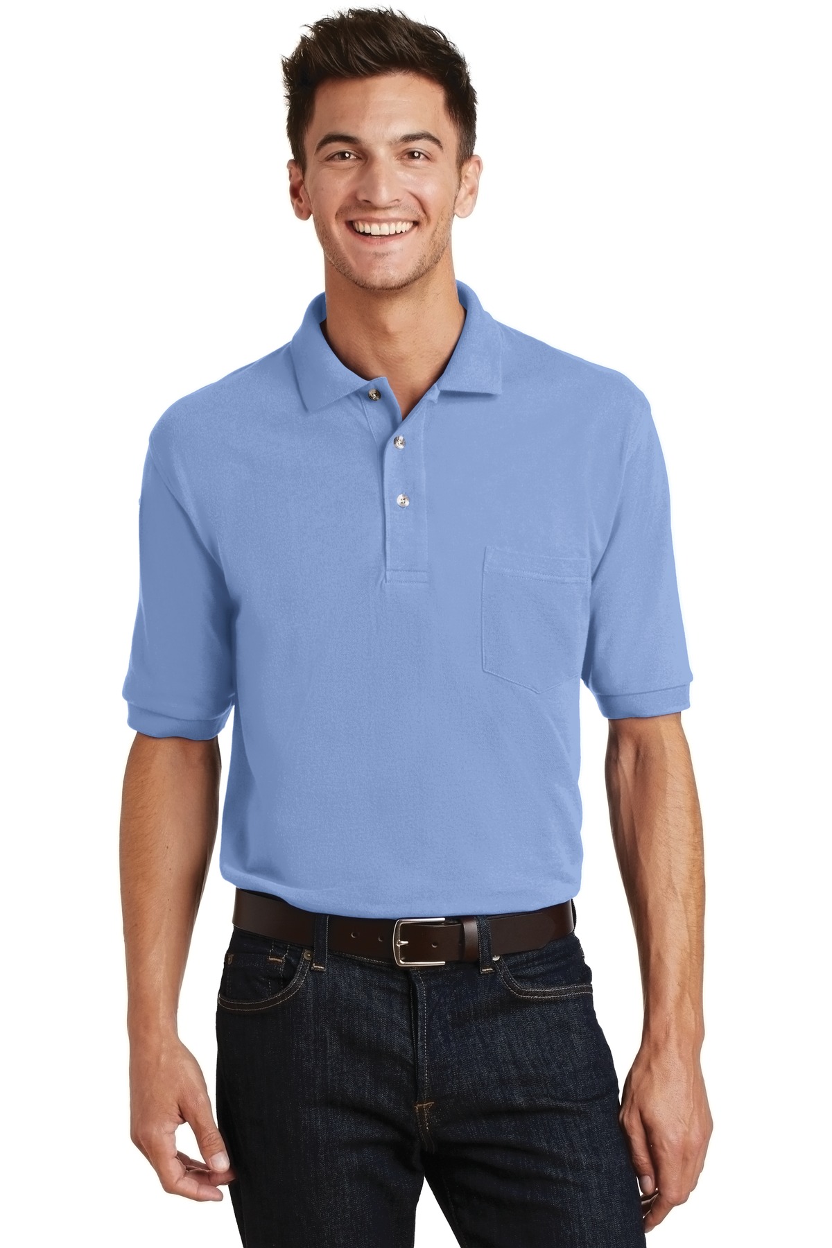 Port Authority Heavyweight Cotton Pique Polo with Pocket.  K420P