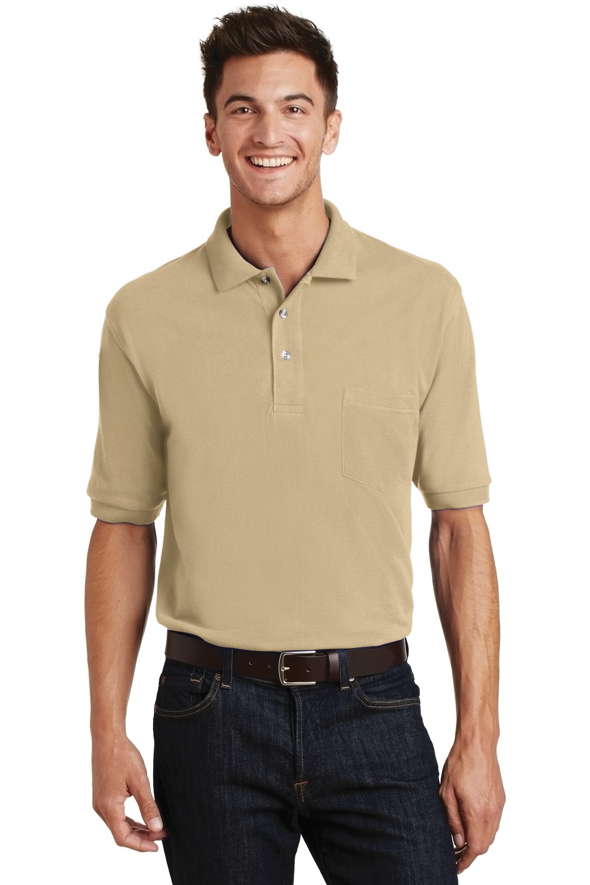 Port Authority Heavyweight Cotton Pique Polo with Pocket.  K420P