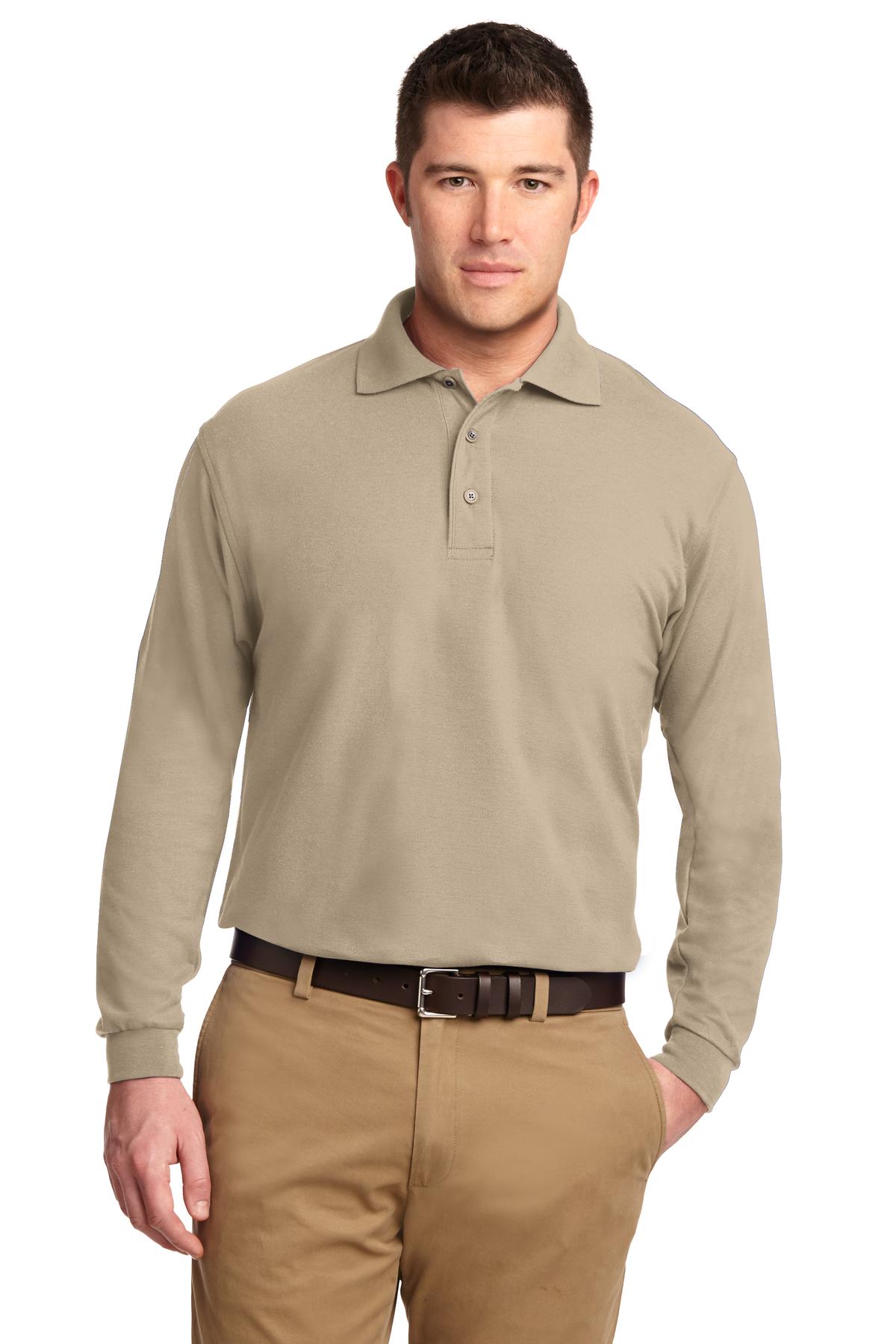 Port Authority Silk Touch Long Sleeve Polo. K500LS