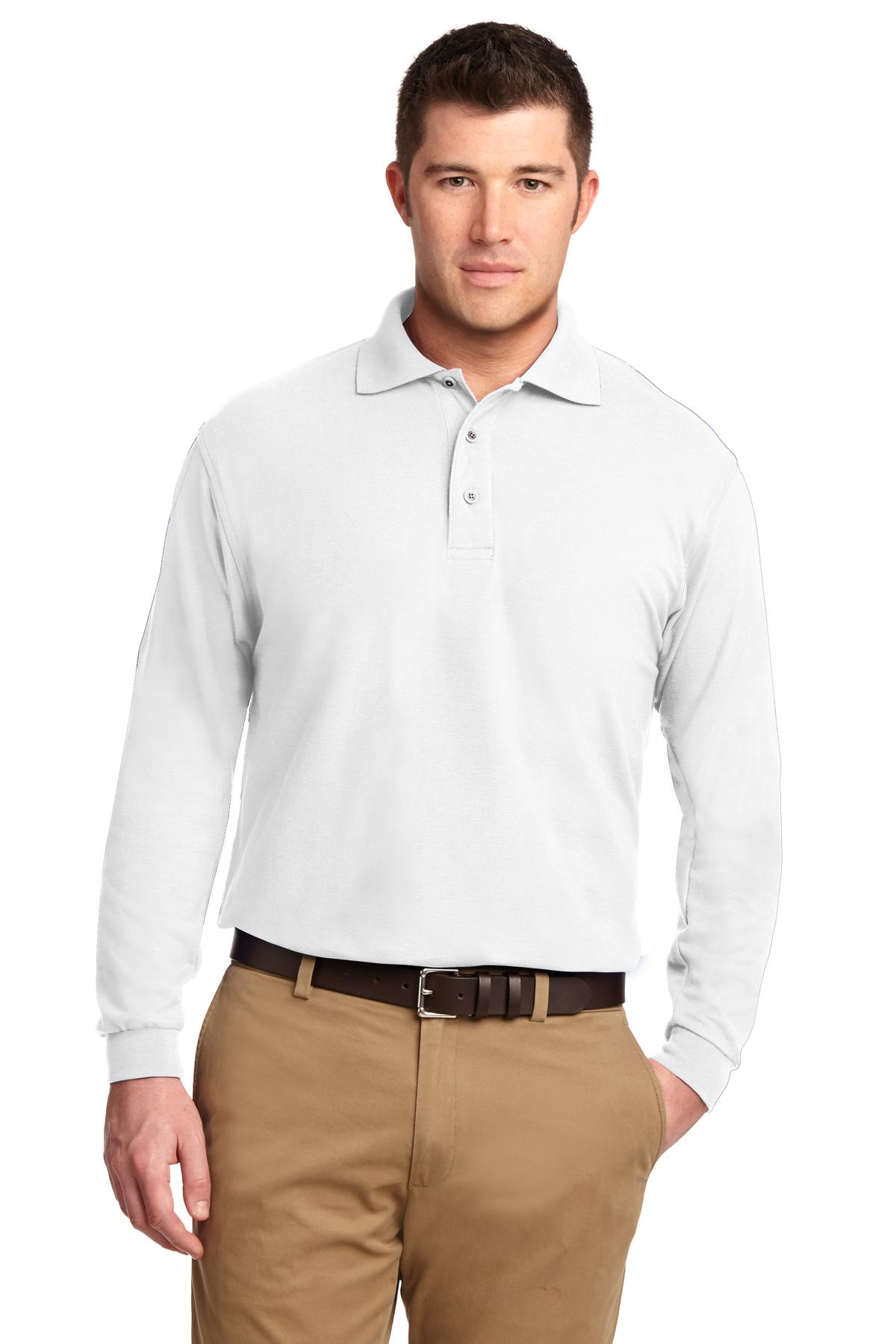 Port Authority Silk Touch Long Sleeve Polo. K500LS
