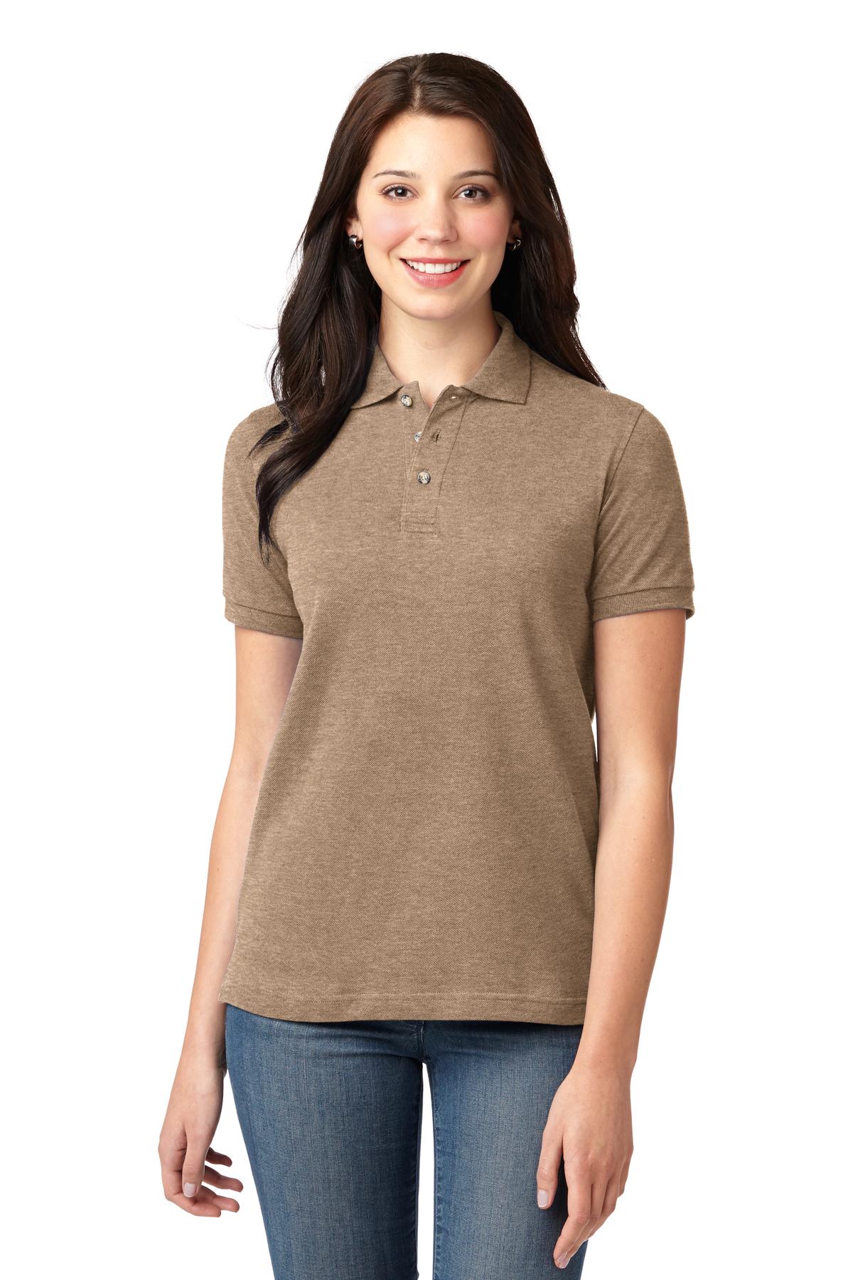 Port Authority Ladies Heavyweight Cotton Pique Polo. L420