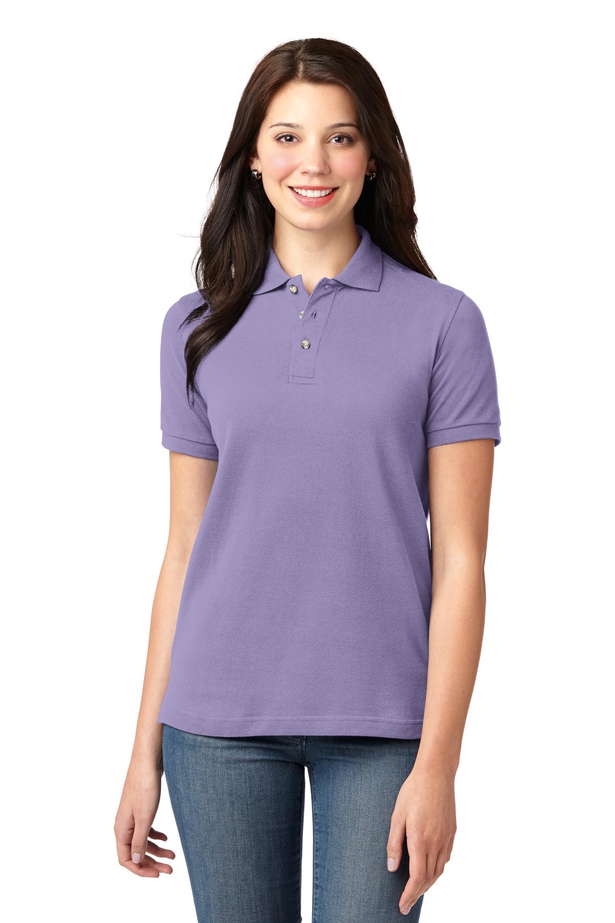 Port Authority Ladies Heavyweight Cotton Pique Polo. L420
