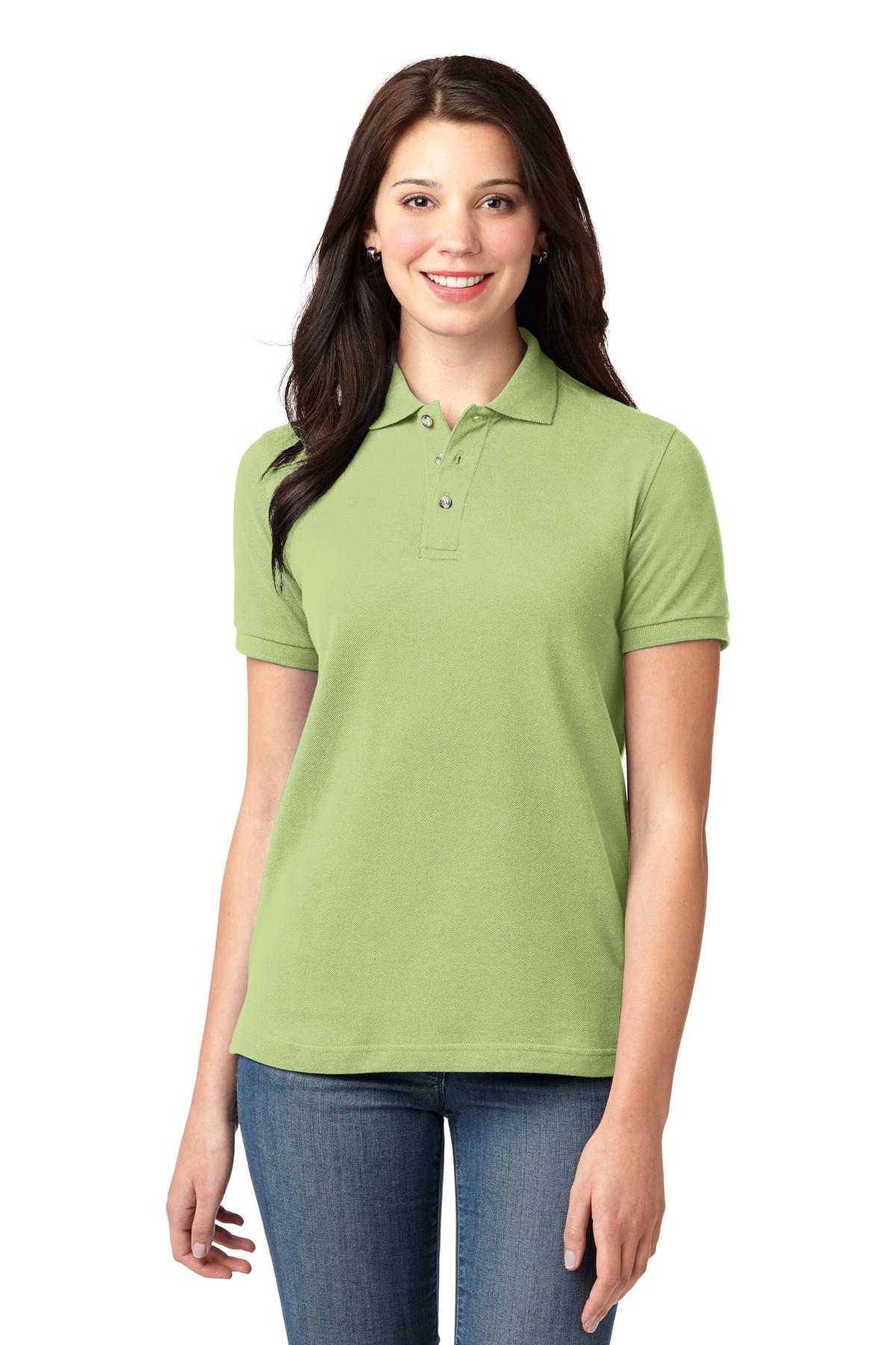 Port Authority Ladies Heavyweight Cotton Pique Polo. L420