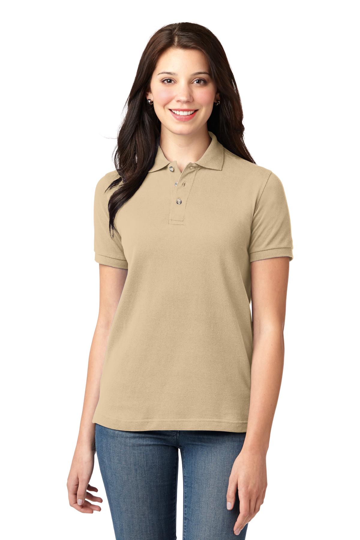Port Authority Ladies Heavyweight Cotton Pique Polo. L420