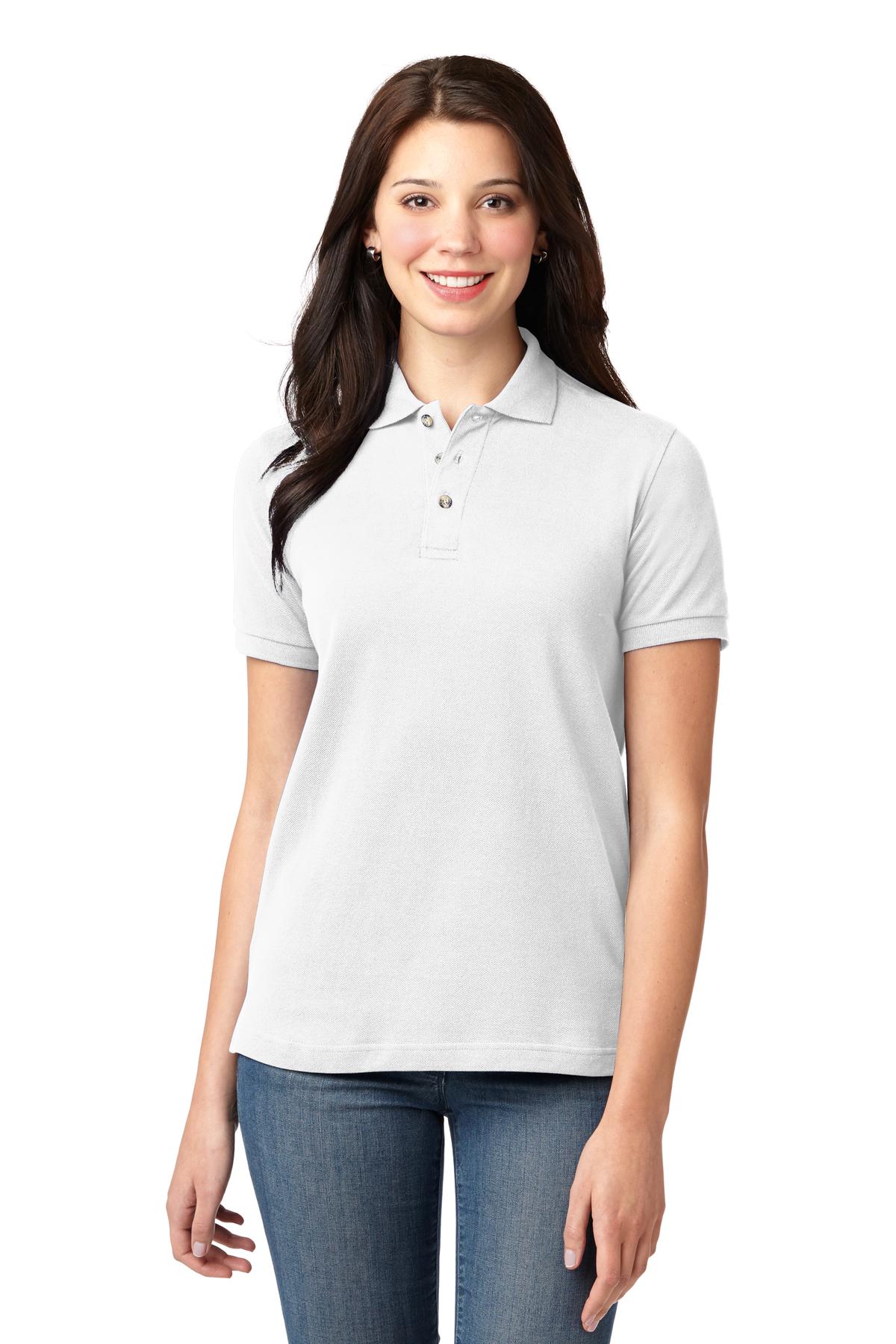 Port Authority Ladies Heavyweight Cotton Pique Polo. L420