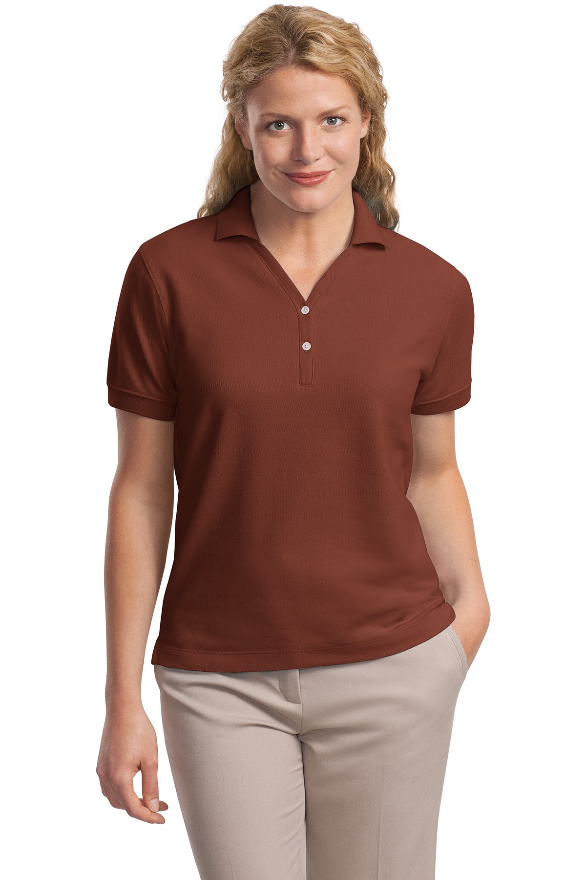 DISCONTINUED Port Authority Ladies 100% Pima Cotton Polo. L448