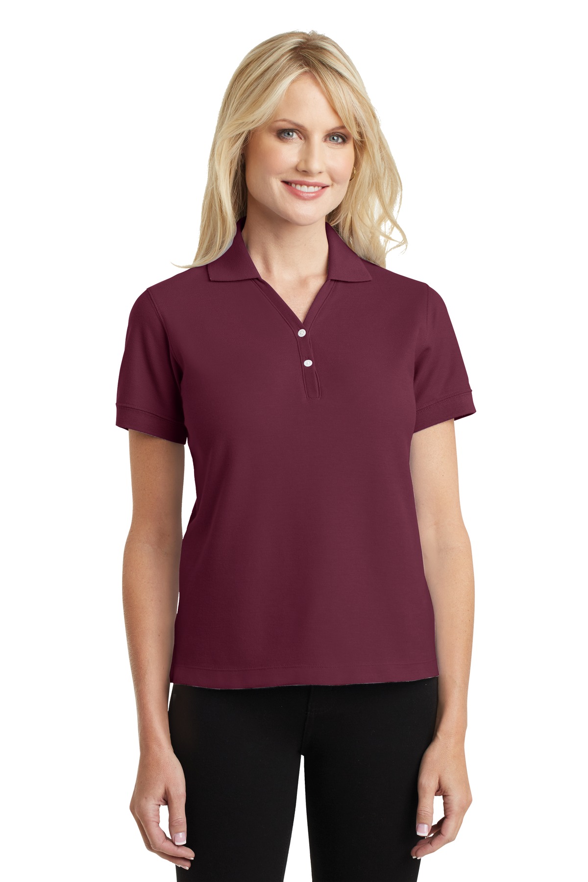 DISCONTINUED Port Authority Ladies 100% Pima Cotton Polo. L448