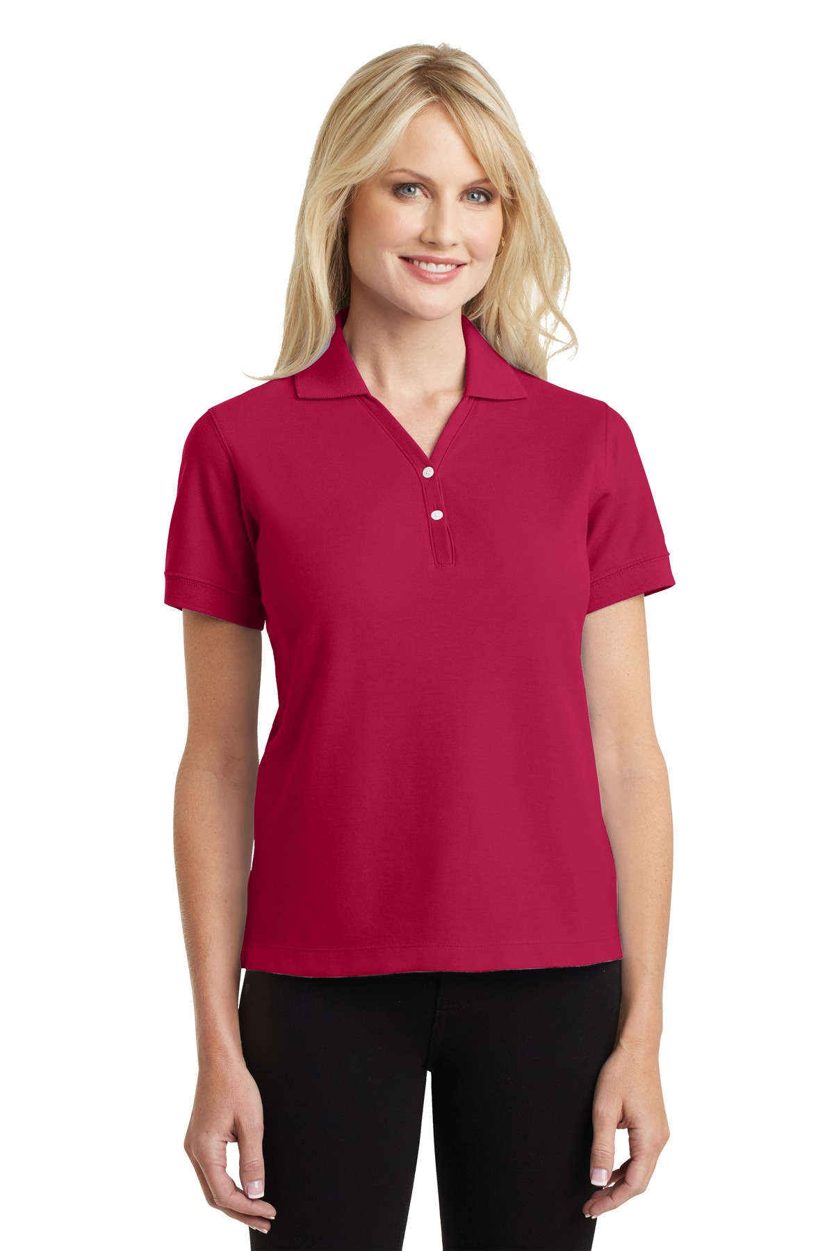 DISCONTINUED Port Authority Ladies 100% Pima Cotton Polo. L448