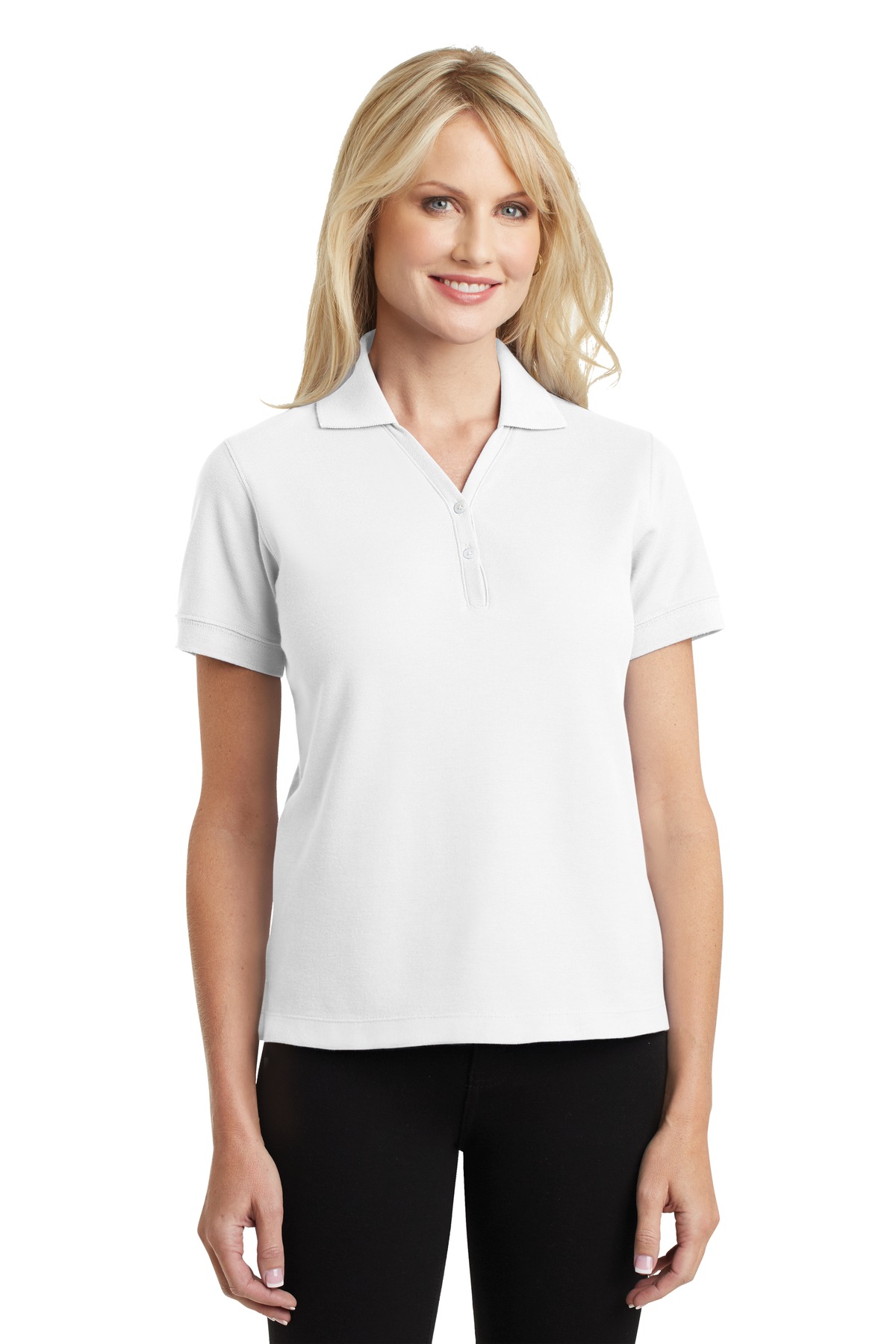 DISCONTINUED Port Authority Ladies 100% Pima Cotton Polo. L448