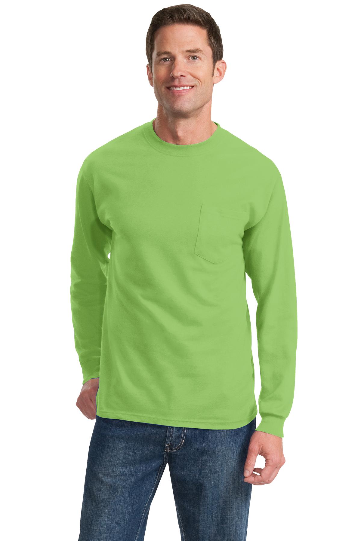 Port & Company – Long Sleeve Essential Pocket Tee. PC61LSP