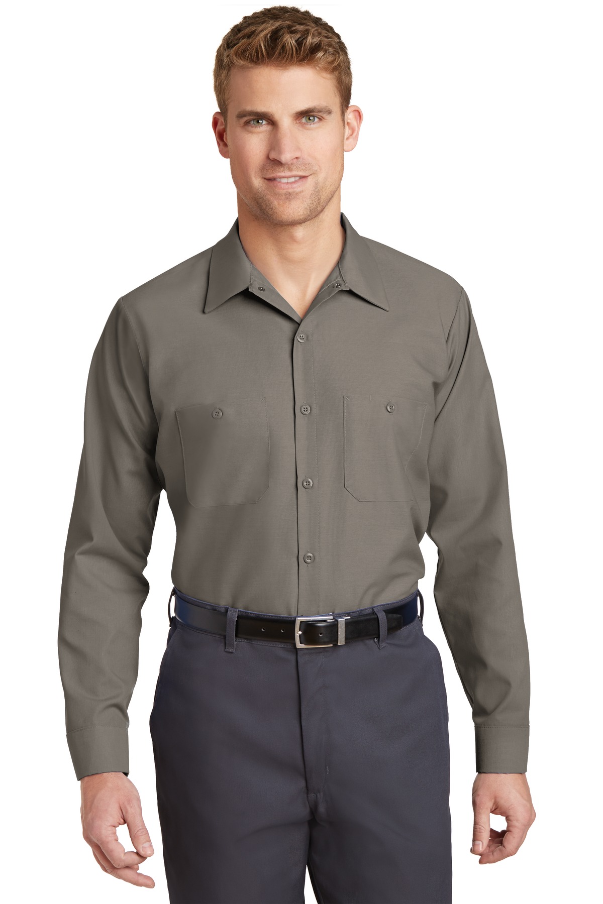 Red Kap Long Sleeve Industrial Work Shirt. SP14